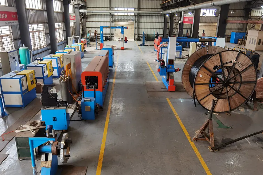 Cable extrusion production line
