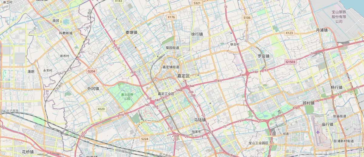 Shanghai Jiading area map for the planned STAECORE company pin