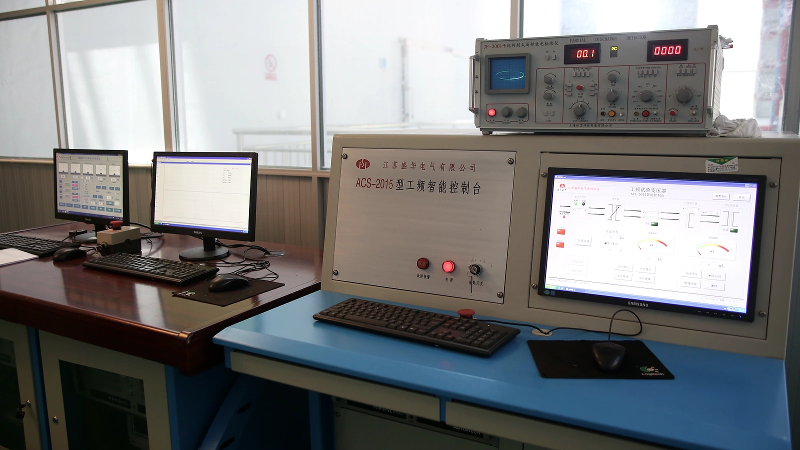 Cable electrical testing at the inspection console