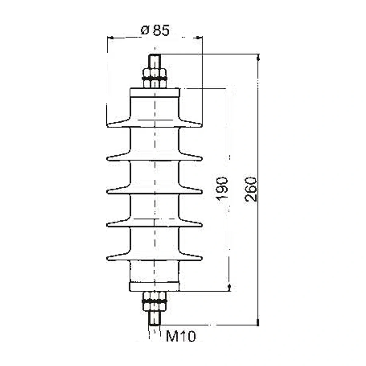Composite Housing Metal Oxide Surge Arrester for Distribution view 2