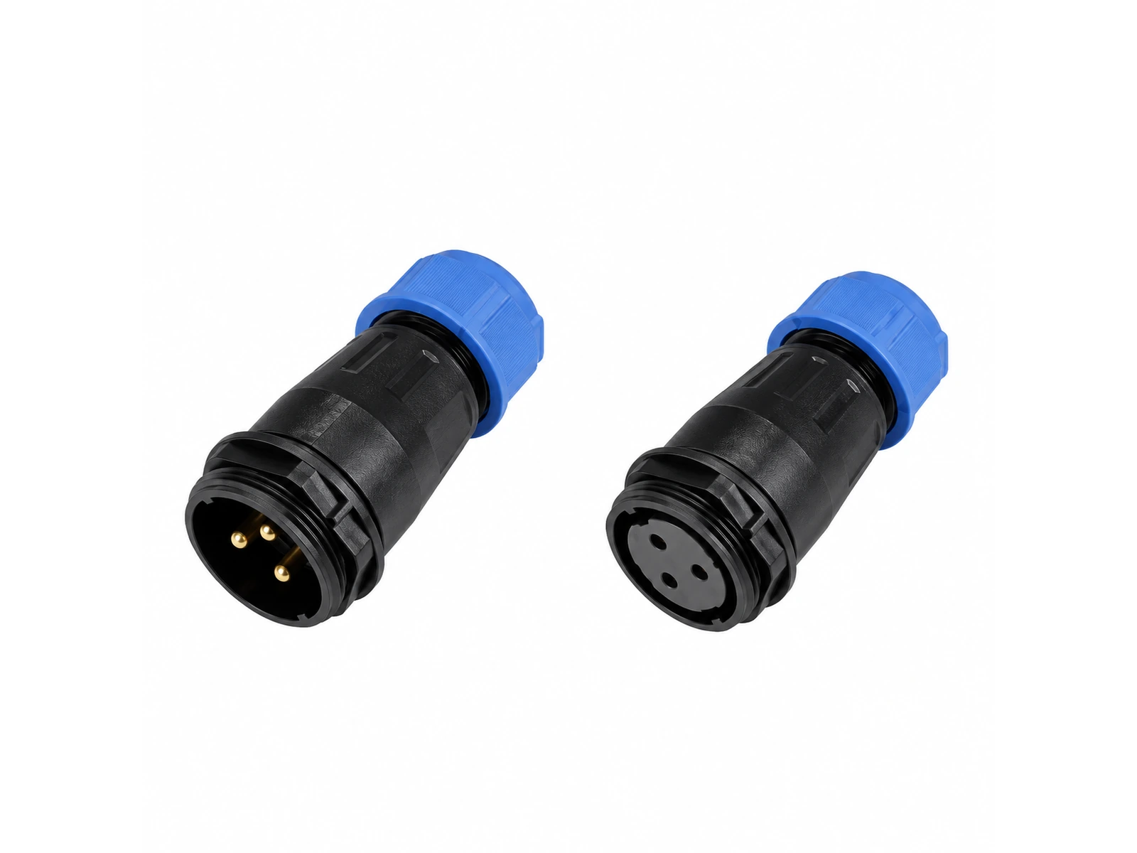 SD28 waterproof connector three-pin male and female inline pair