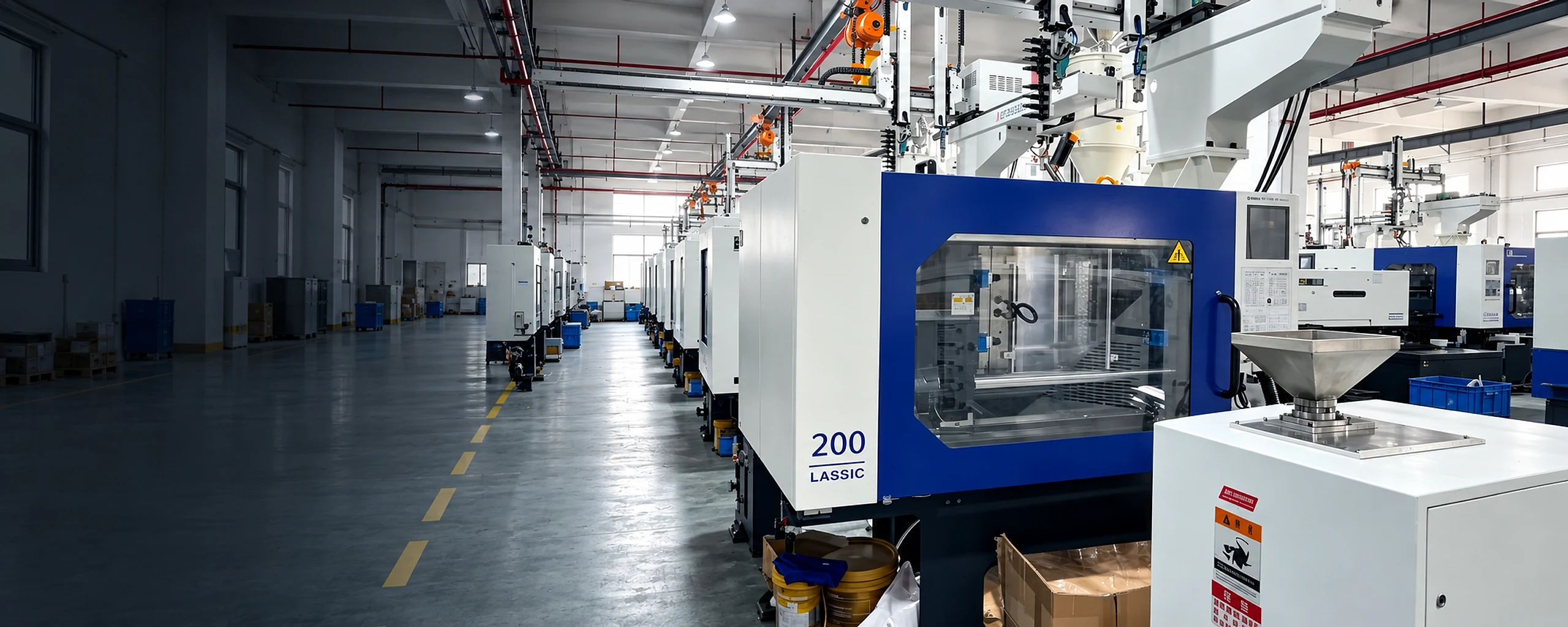 Waterproof connector and terminal injection molding workshop